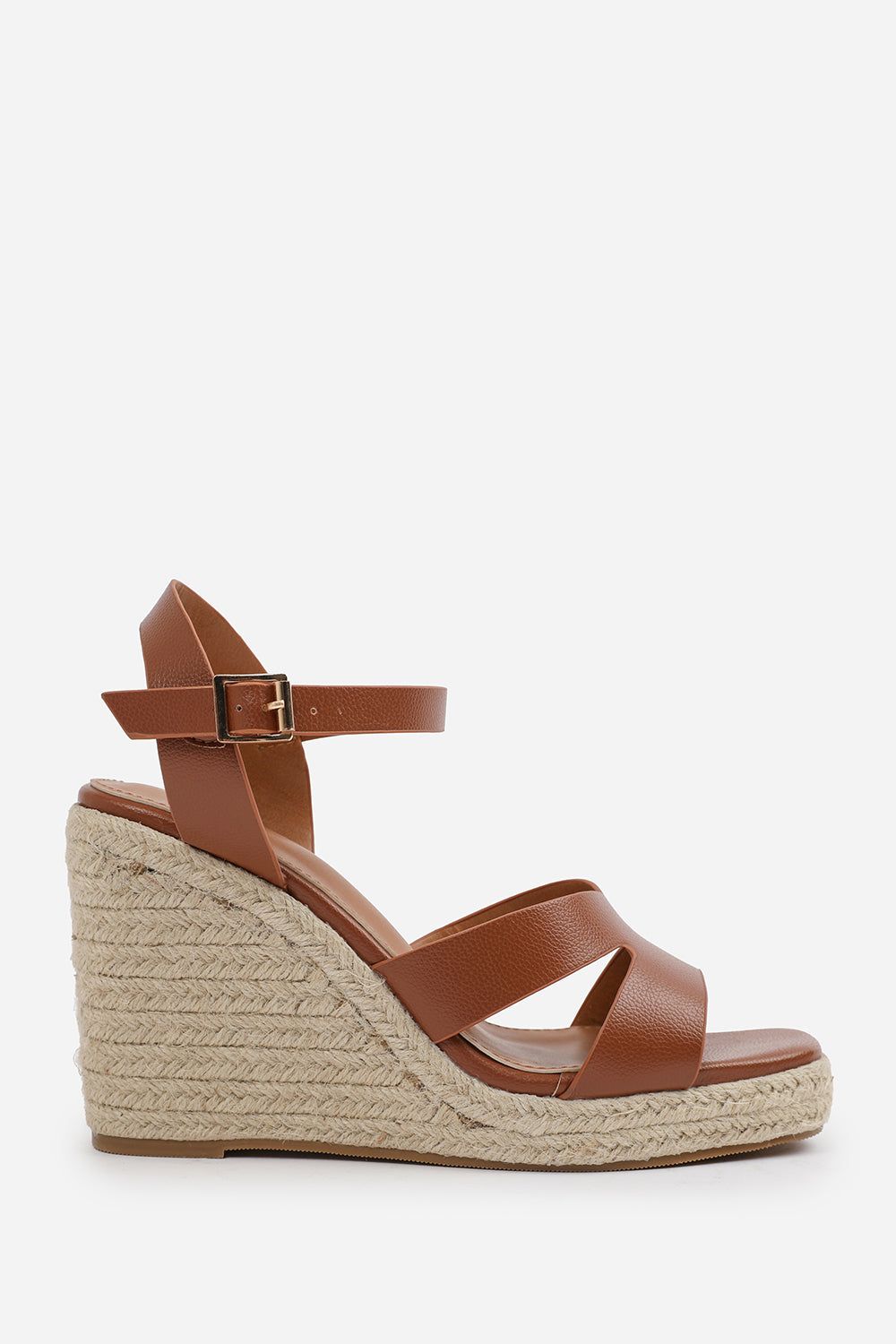 Where's That From 'Jaime' Cut Out Strap Detail Wedge Shoes With Buckle Closure image 2