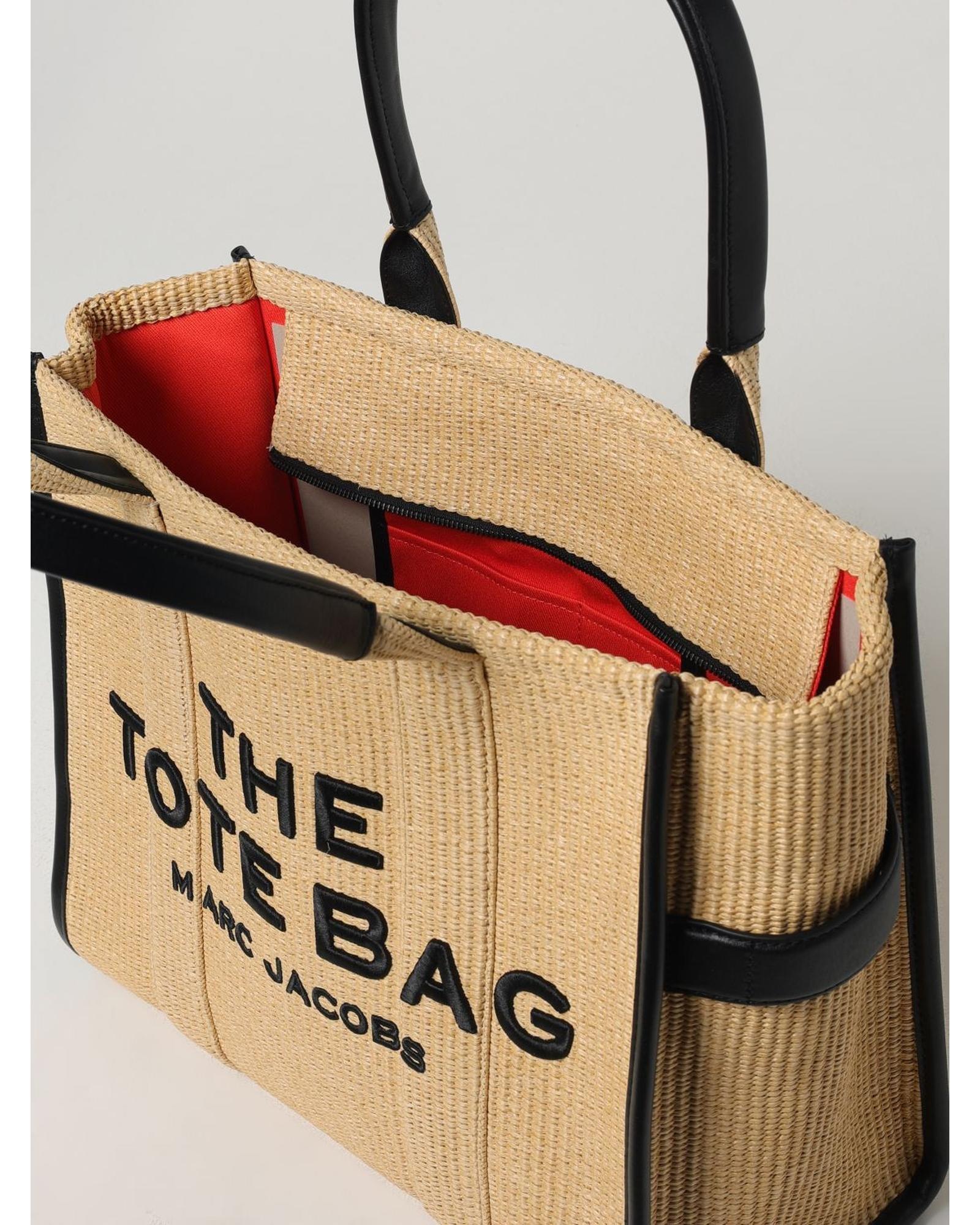 Marc Jacobs The Tote Bag Raffia Handbag Wo - Beige image 3