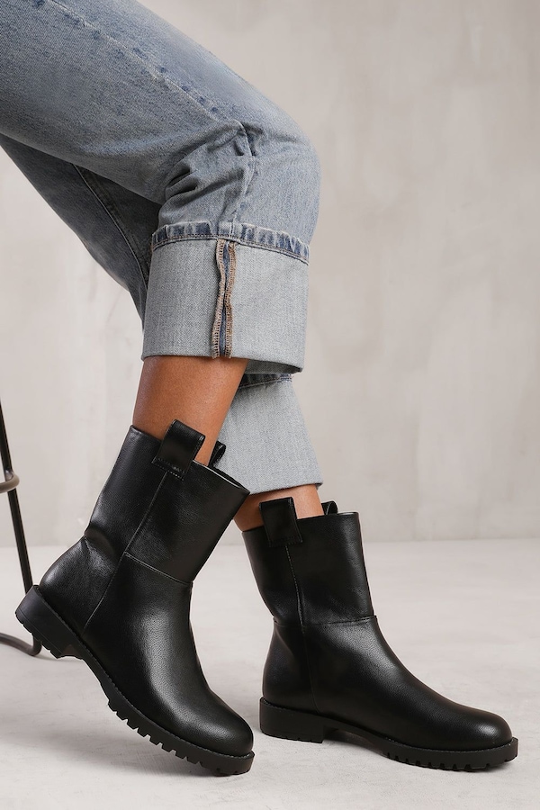 Where's That From 'Winter' Wide Fit Mid Calf Boot With Stitching Detail
