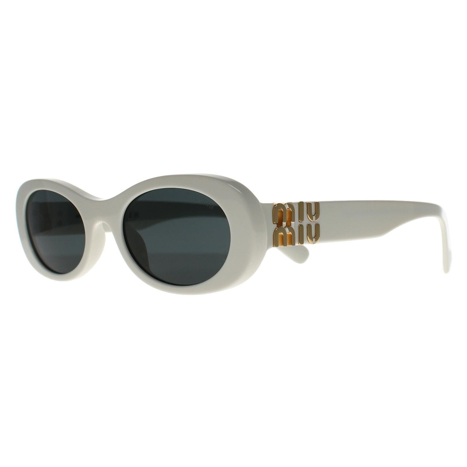 Miu Miu Oval White Ivory Dark Grey MU06ZS image 2
