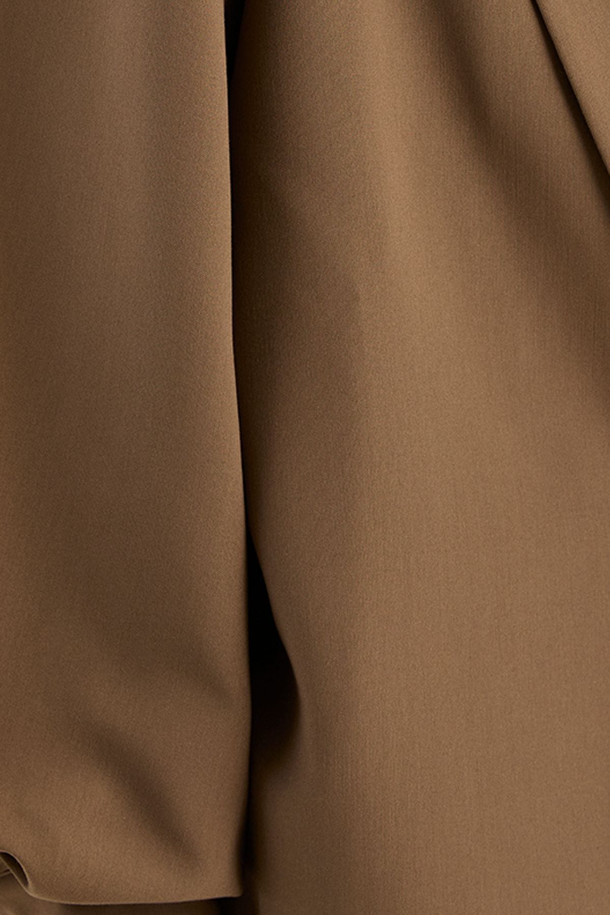 NastyGal Tailored Oversized Balloon Sleeve Blazer Brown image 5