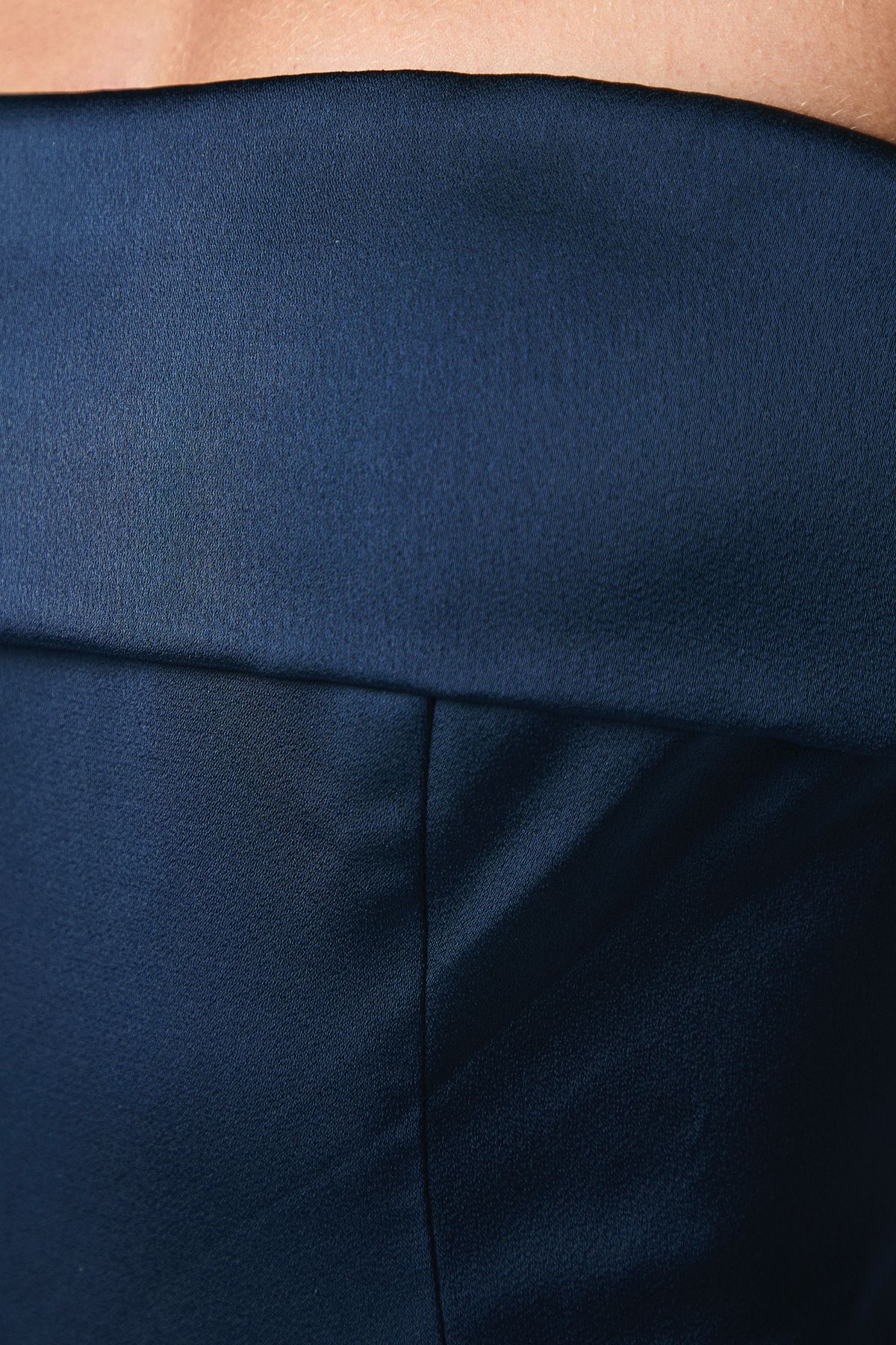 Coast Satin Bardot Maxi Bridesmaid Dress Navy image 5