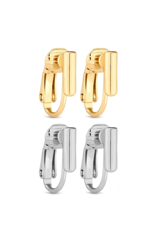 Jon Richard Two Tone Pierced Earring Converter Pack of 2