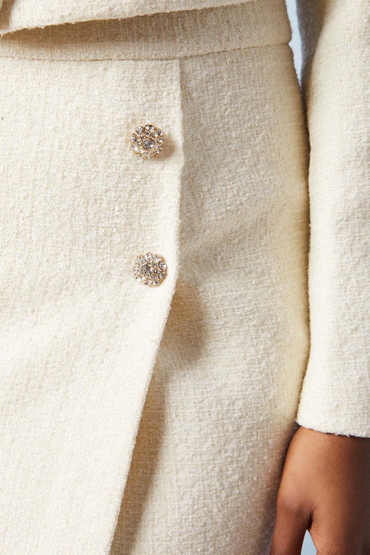 Coast Boucle Mini Wrap Skirt Ivory image 5