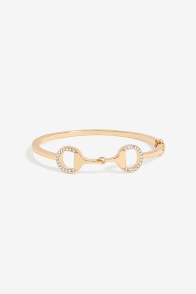 Jon Richard Gold Plated Snaffle Bangle - Gift Boxed