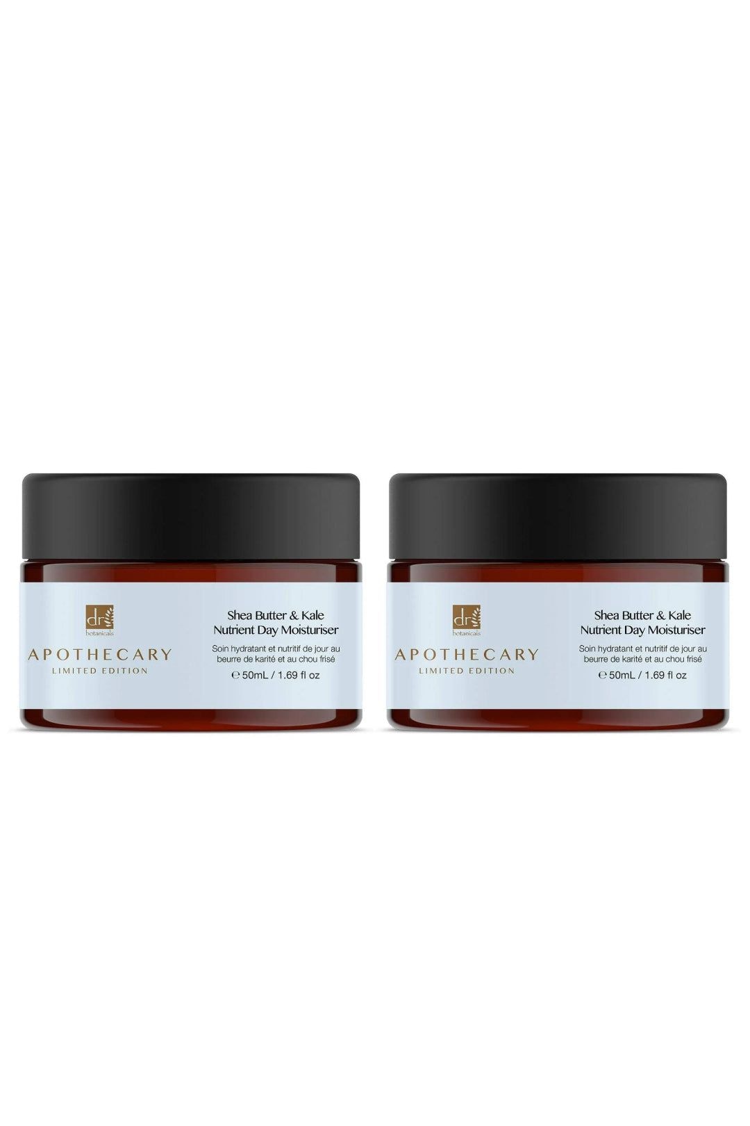 Dr. Botanicals Shea Butter & Kale Nutrient Day Moisturiser 50ml x 2 Duo Set image 1