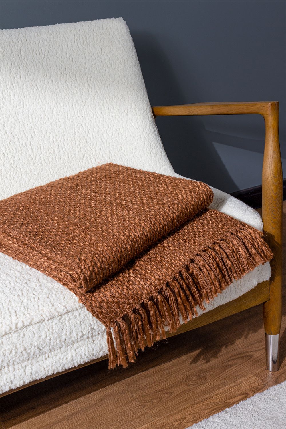 HOEM Morni Woven Yarn Tasselled Throw image 1