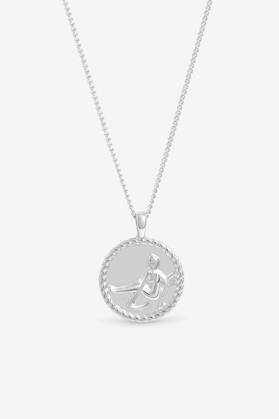 Simply Silver Sterling Silver 925 Zodiac Pendant - Virgo