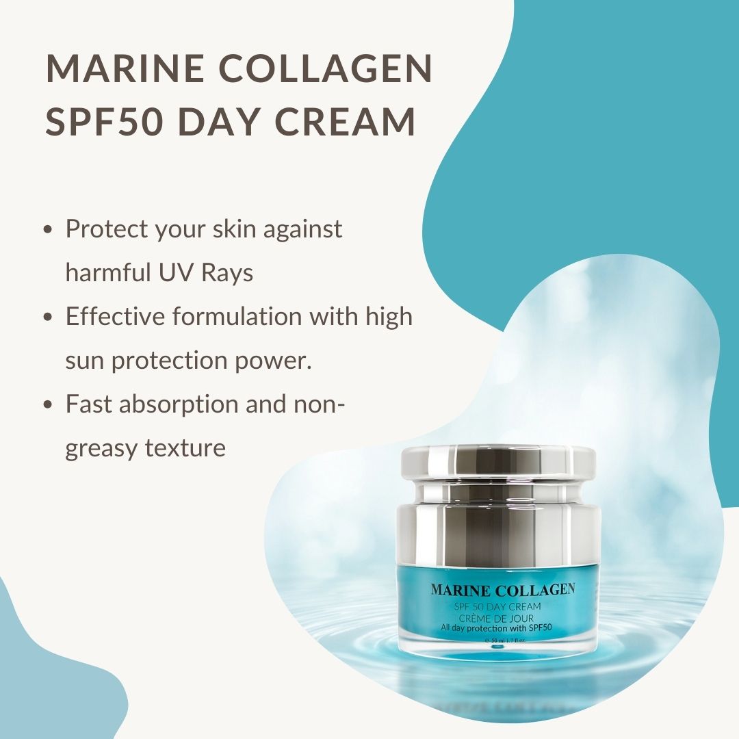 Erth Skin London 2x Marine Collagen  SPF50 Day Cream 50ml image 4