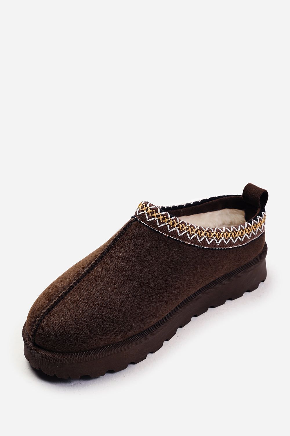 Where's That From 'Oak' Aztec Detail Faux Fur Lining Mini Boots image 3