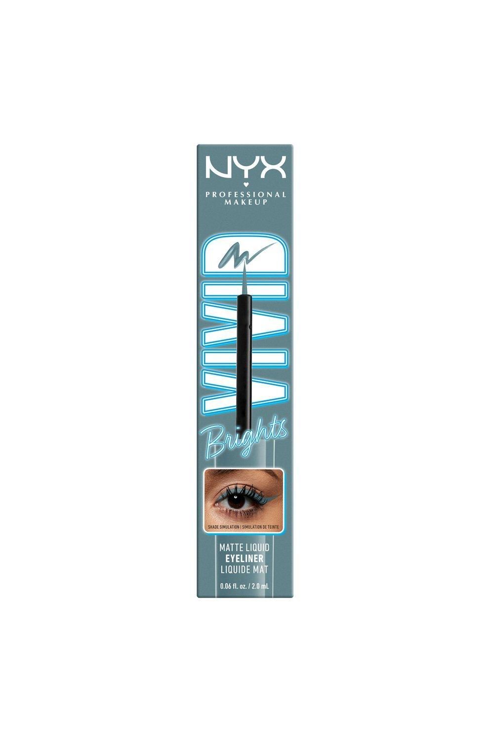 NYX Professional Makeup Vivid Brights Liquid Eyeliner Cyan Simp image 4