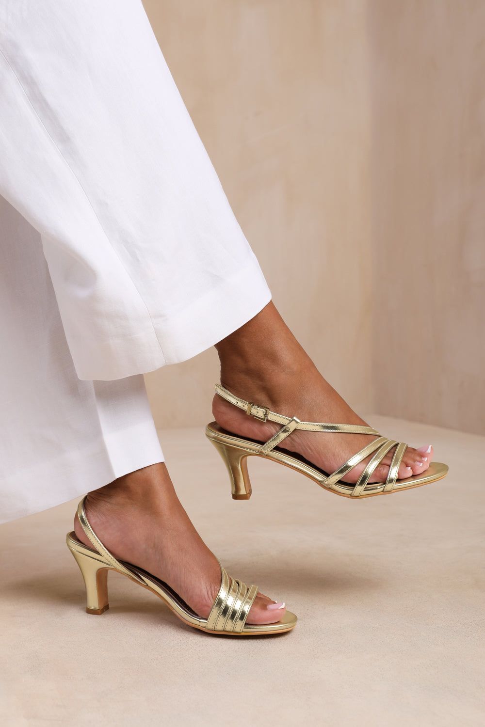 Where's That From 'Mykonos' Mutli Strap Slingback Low Block Heel image 1