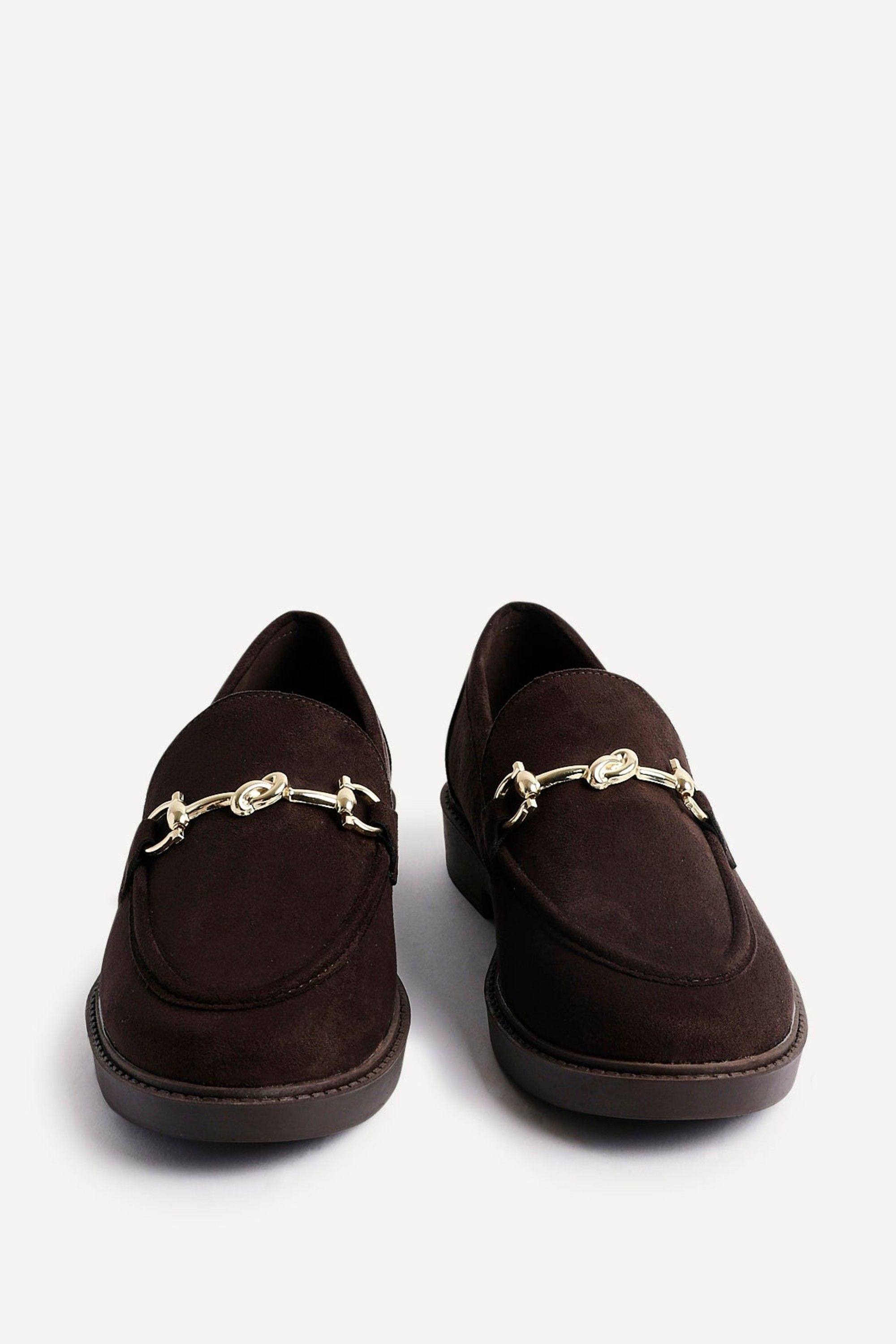Linzi Elite Brown Faux Suede Loafer image 3