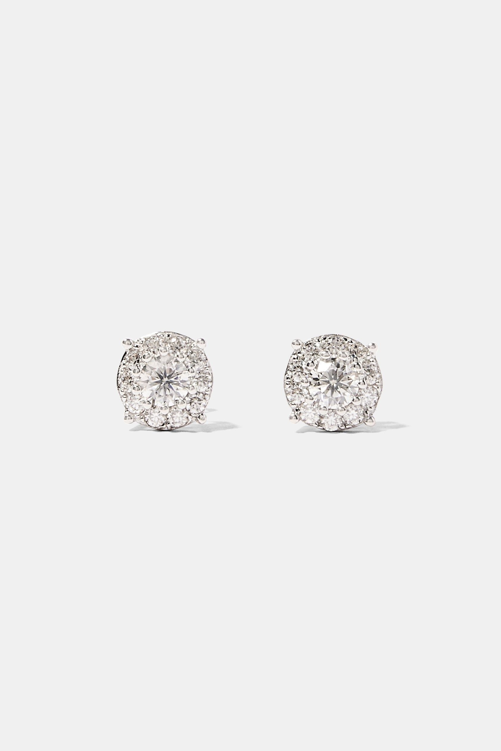 Cernucci Moissanite Cluster Stud Earrings - 5.5mm image 3