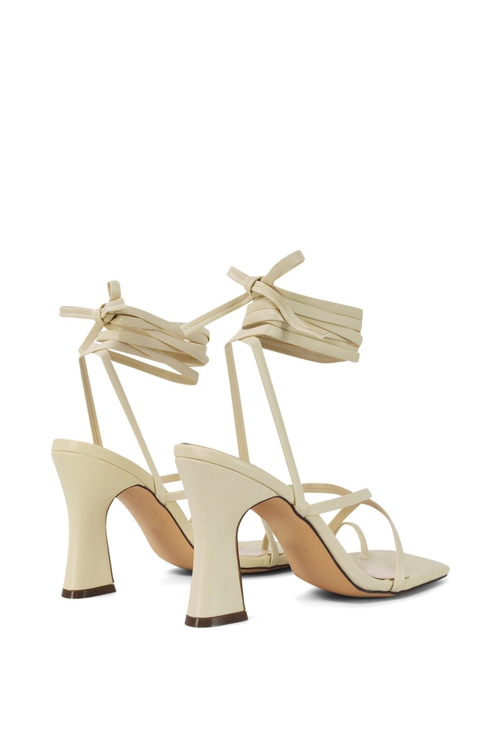 XY London 'Dylan' Square Toe Lace up Strappy Block High Heel Sandals image 4