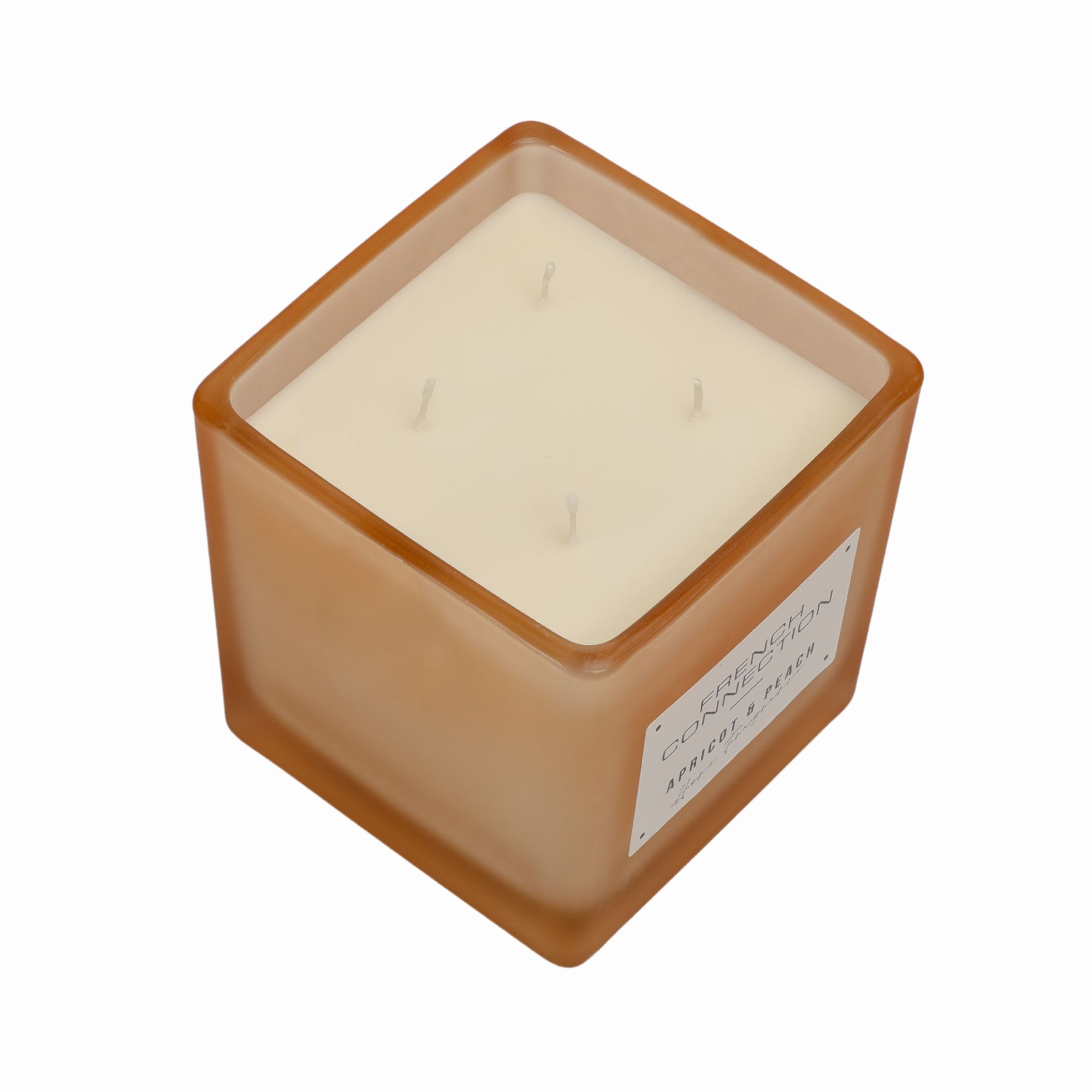 French Connection Square Apricot & Peach Candle Long-Lasting Luxury Gift image 3