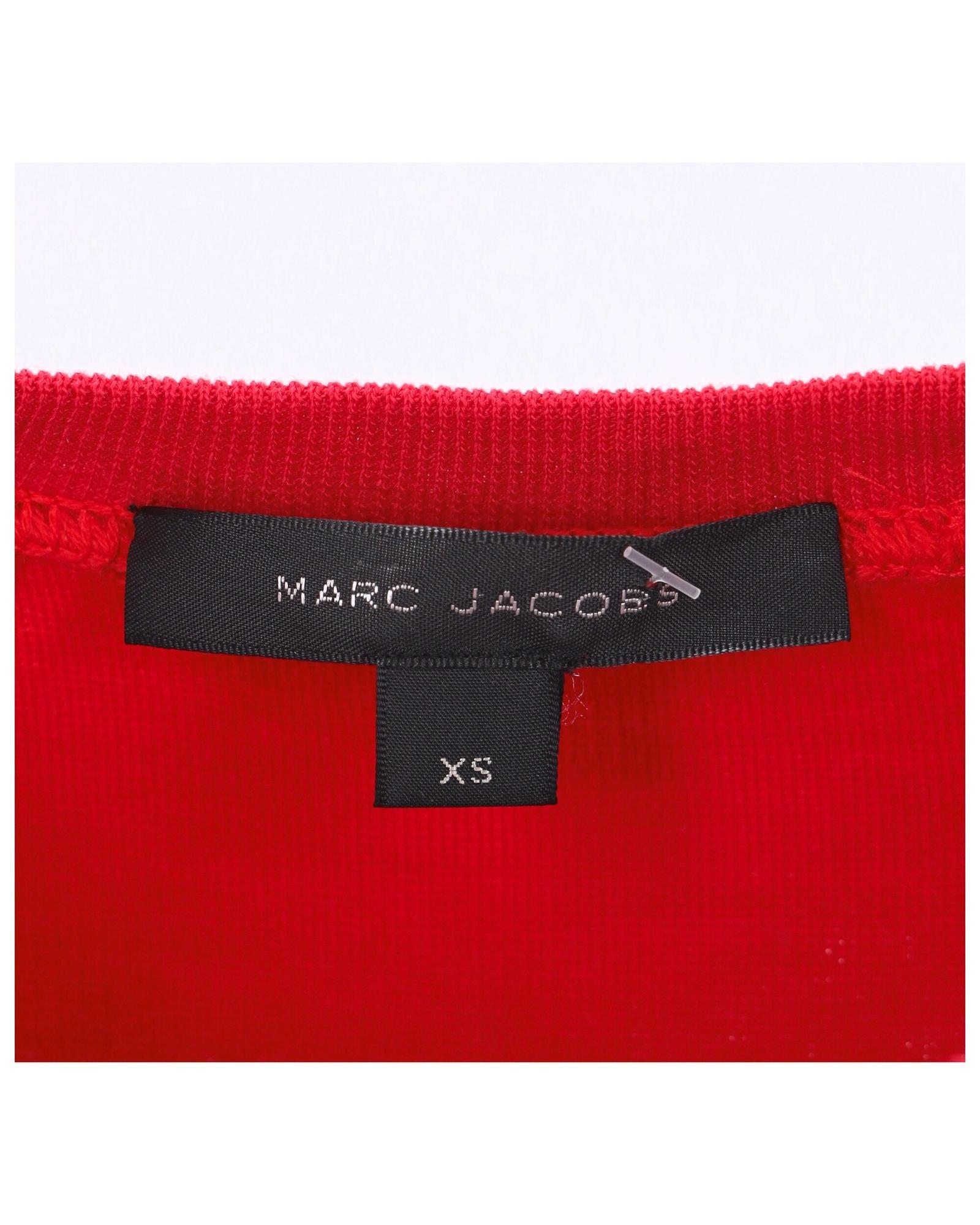 Marc Jacobs Preloved Crystal Embellished Star Sweatshirt Wo - Red Pullovers image 9