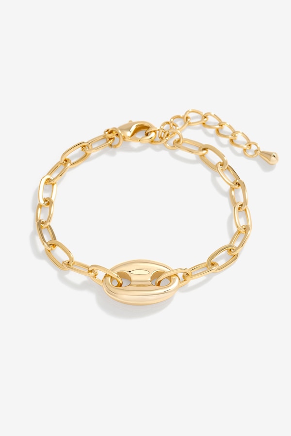 Jon Richard Gold Plated Polished Link Bracelet