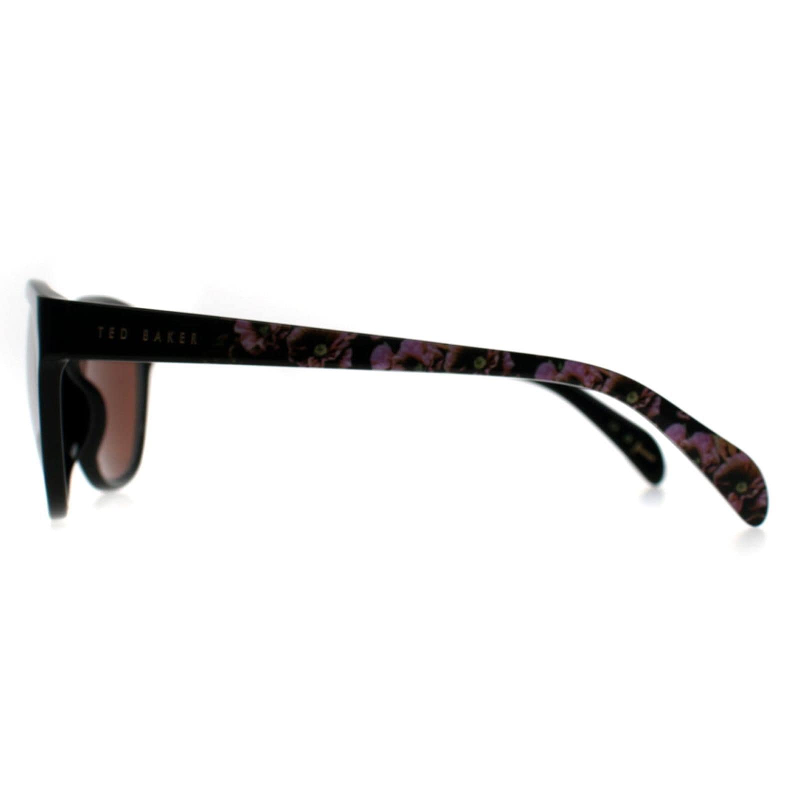 Ted Baker Cat Eye Gloss Black Flowers Brown TB1605 Amie image 3