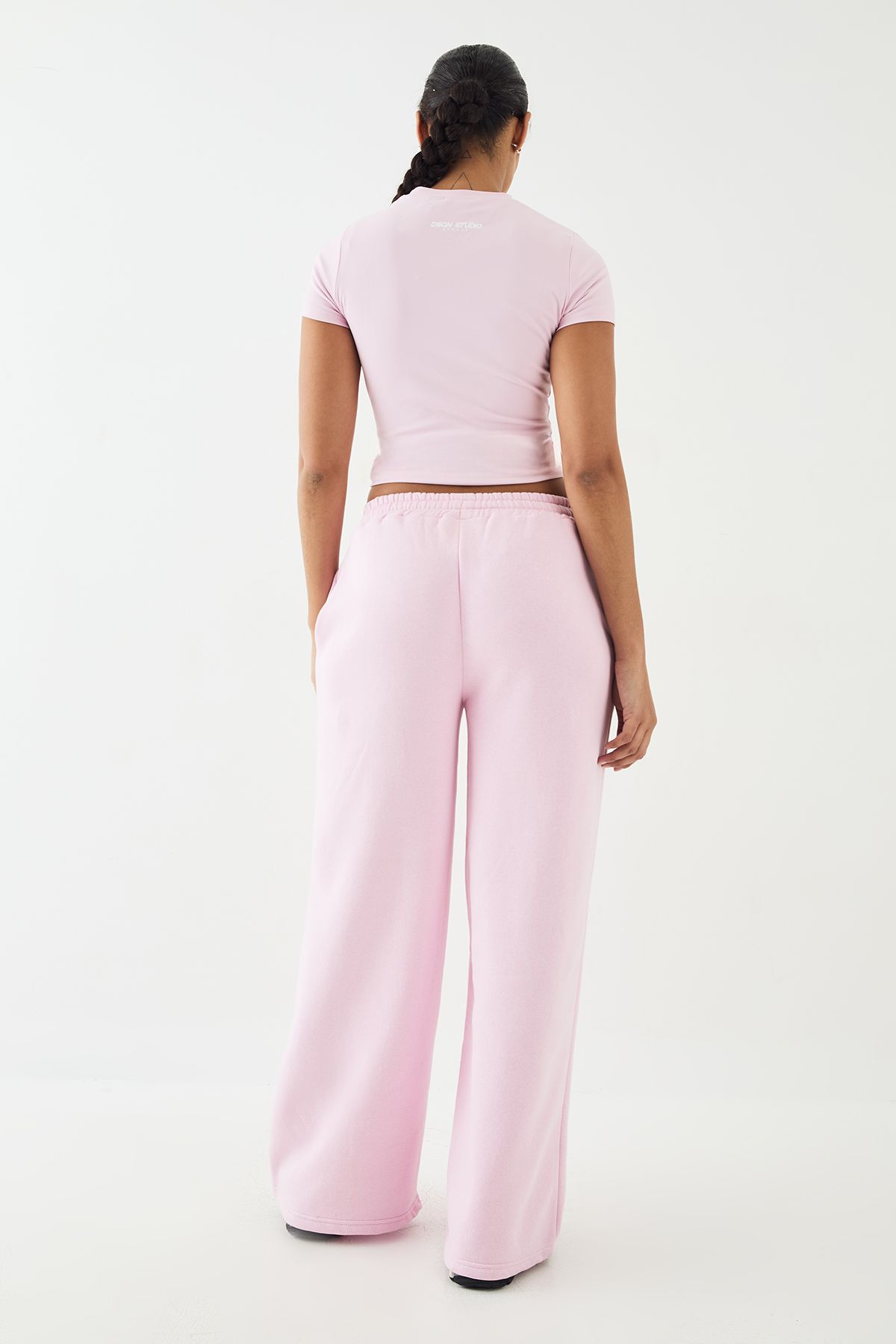 DSGN Studio DSGN Studio Self Fabric Applique Wide Leg Jogger Pink image 2