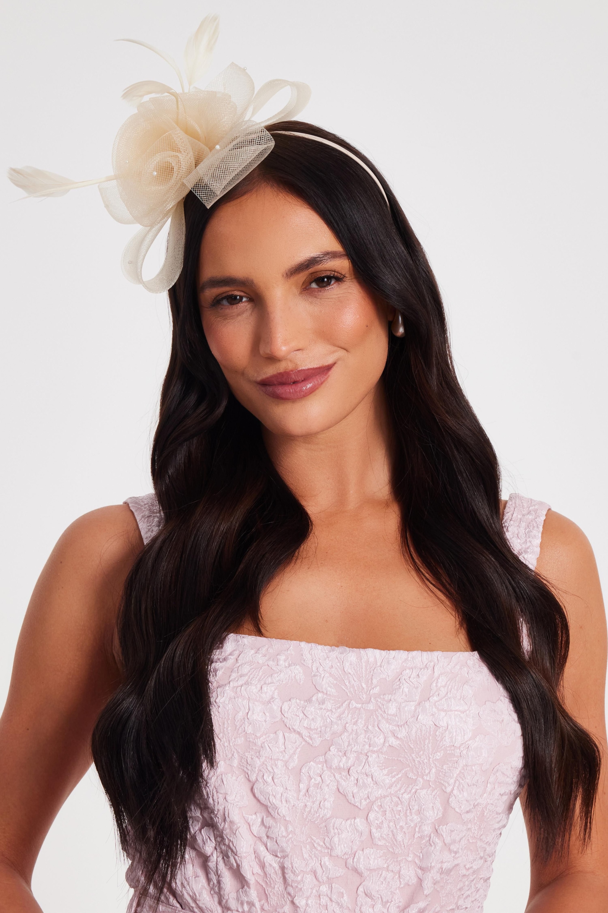 Quiz Off White Flower Headband Fascinator image 1