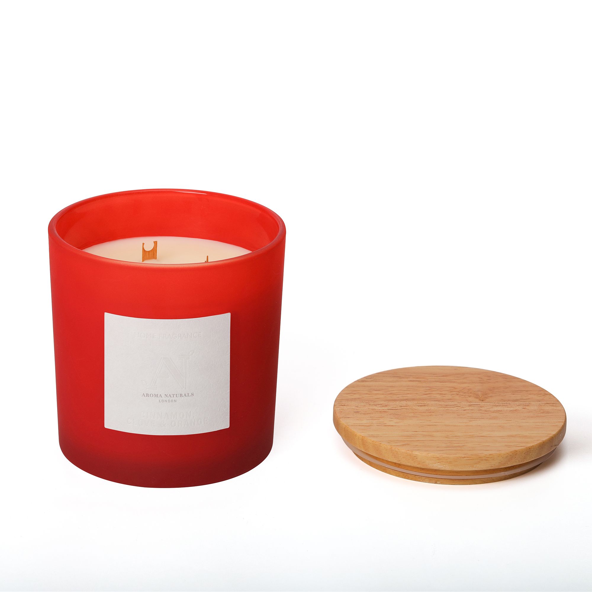 Aroma Naturals Frosted Decadence Glass Candle - Cashmere Scent image 3