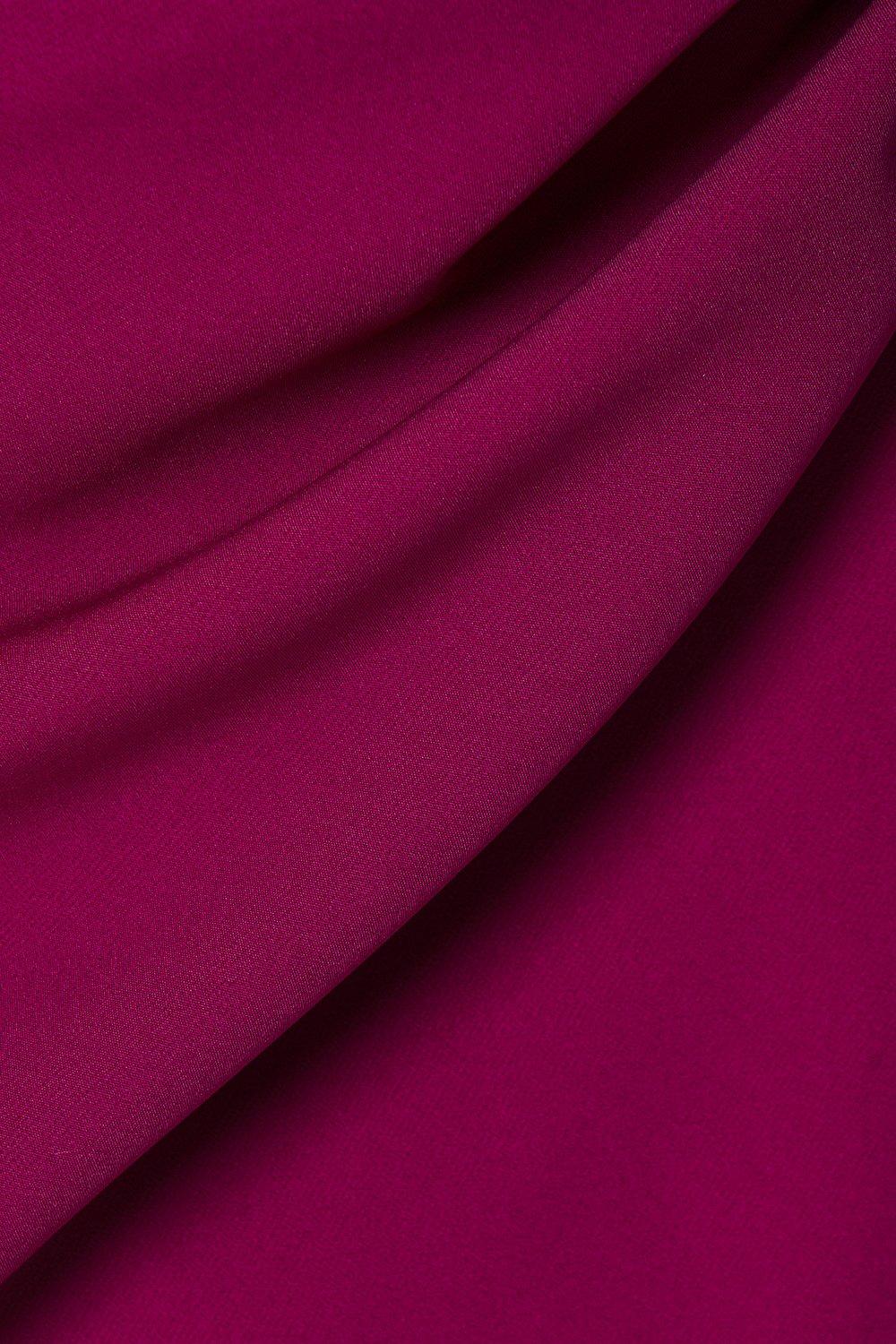 Coast One Shoulder Twist Front Pencil Wedding Guest Dress Berry image 5