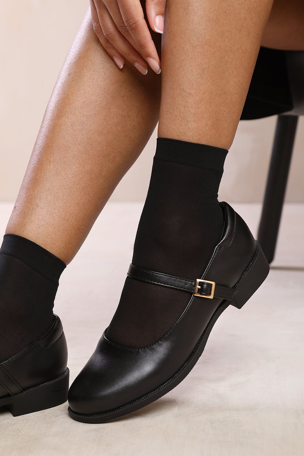 Where's That From 'Serenity' Extra Wide Fit Low Heel Loafer With Strap And Buckle Detail image 4