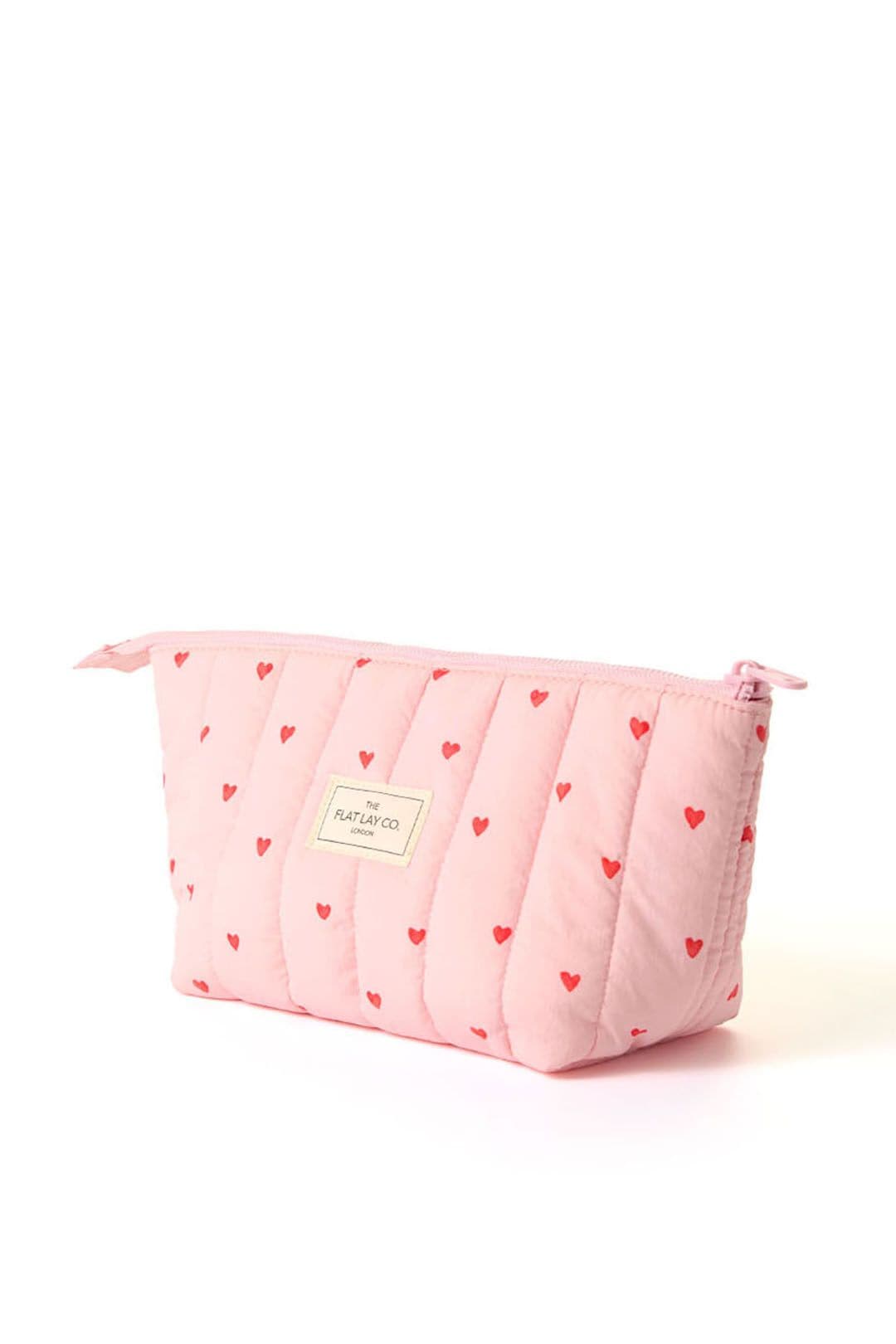 The Flat Lay Co Essential Makeup Pouch - Sweet Pink Hearts Multi image 2