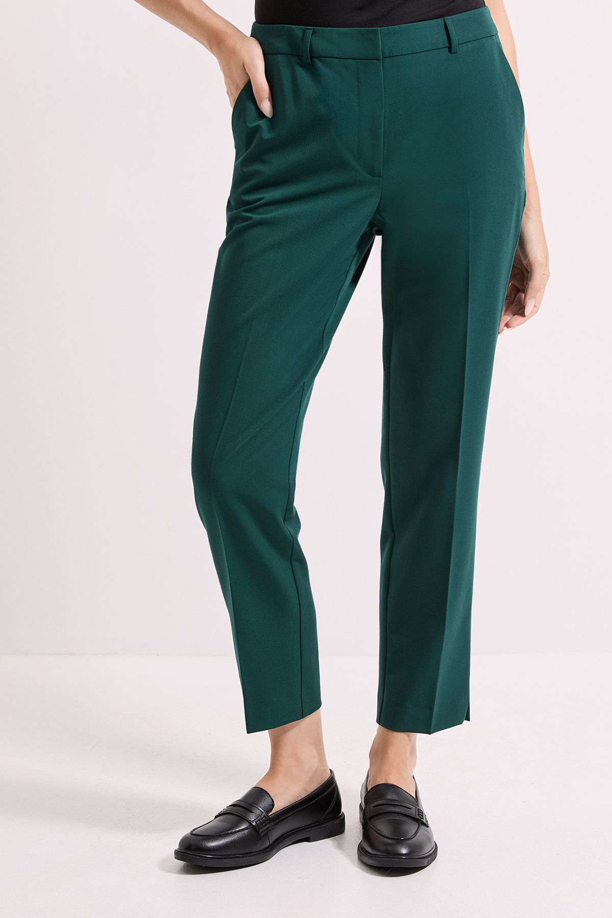 Dorothy Perkins Slim Leg Tailored Ankle Grazer Trouser Forest image 2