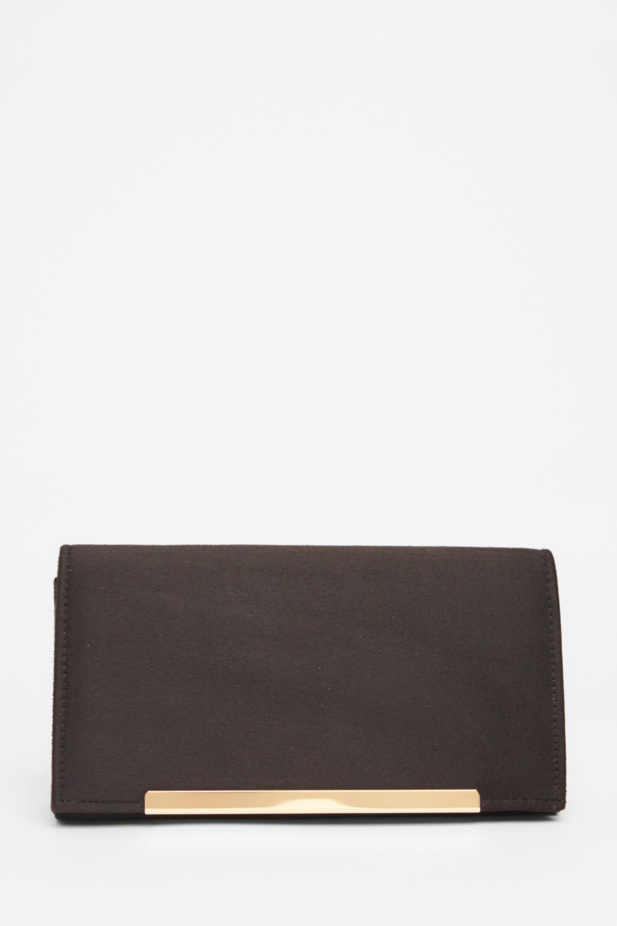 Quiz Black Long Clutch Bag image 3