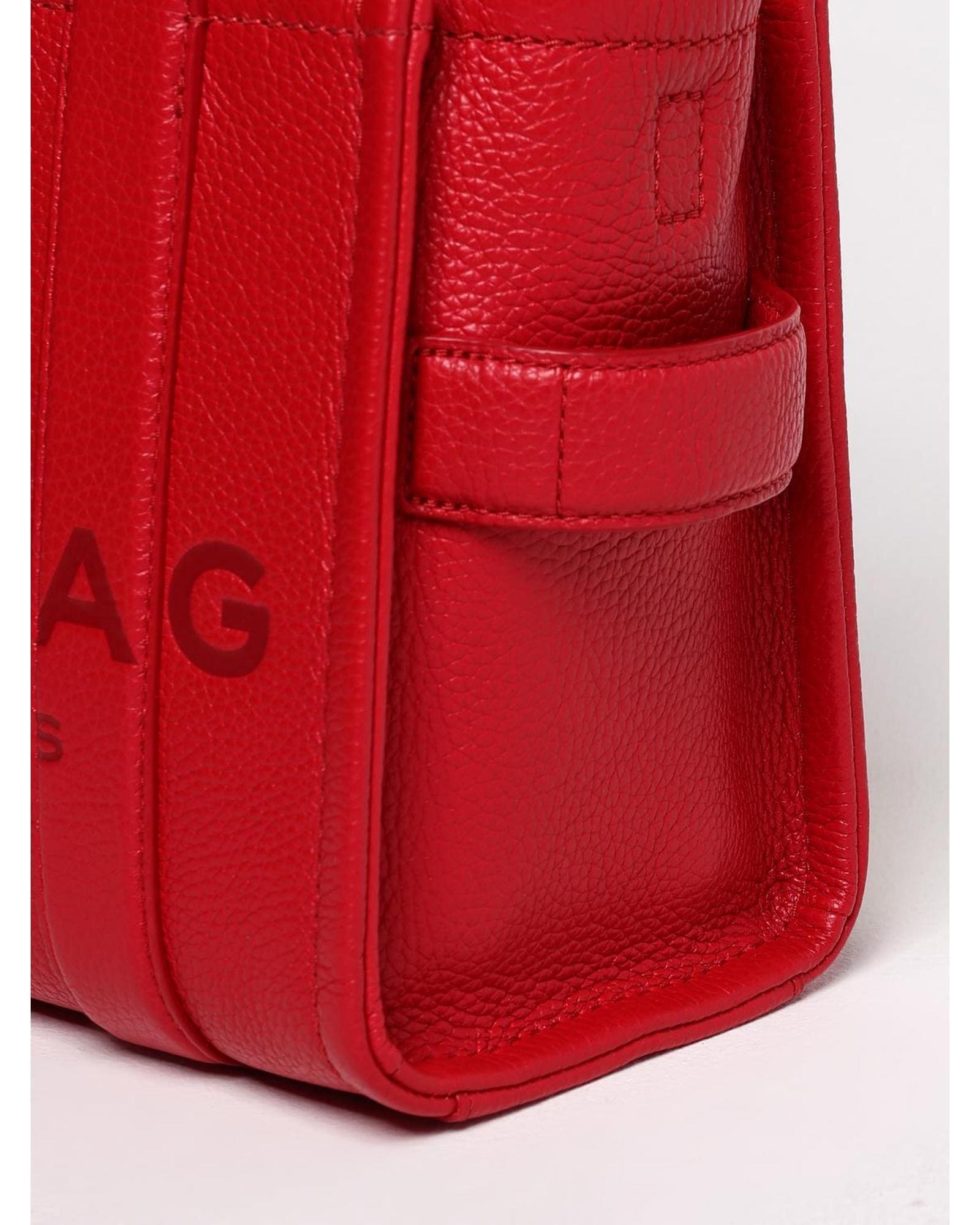 Marc Jacobs The Tote Bag Leather Handbag Wo - Red image 3