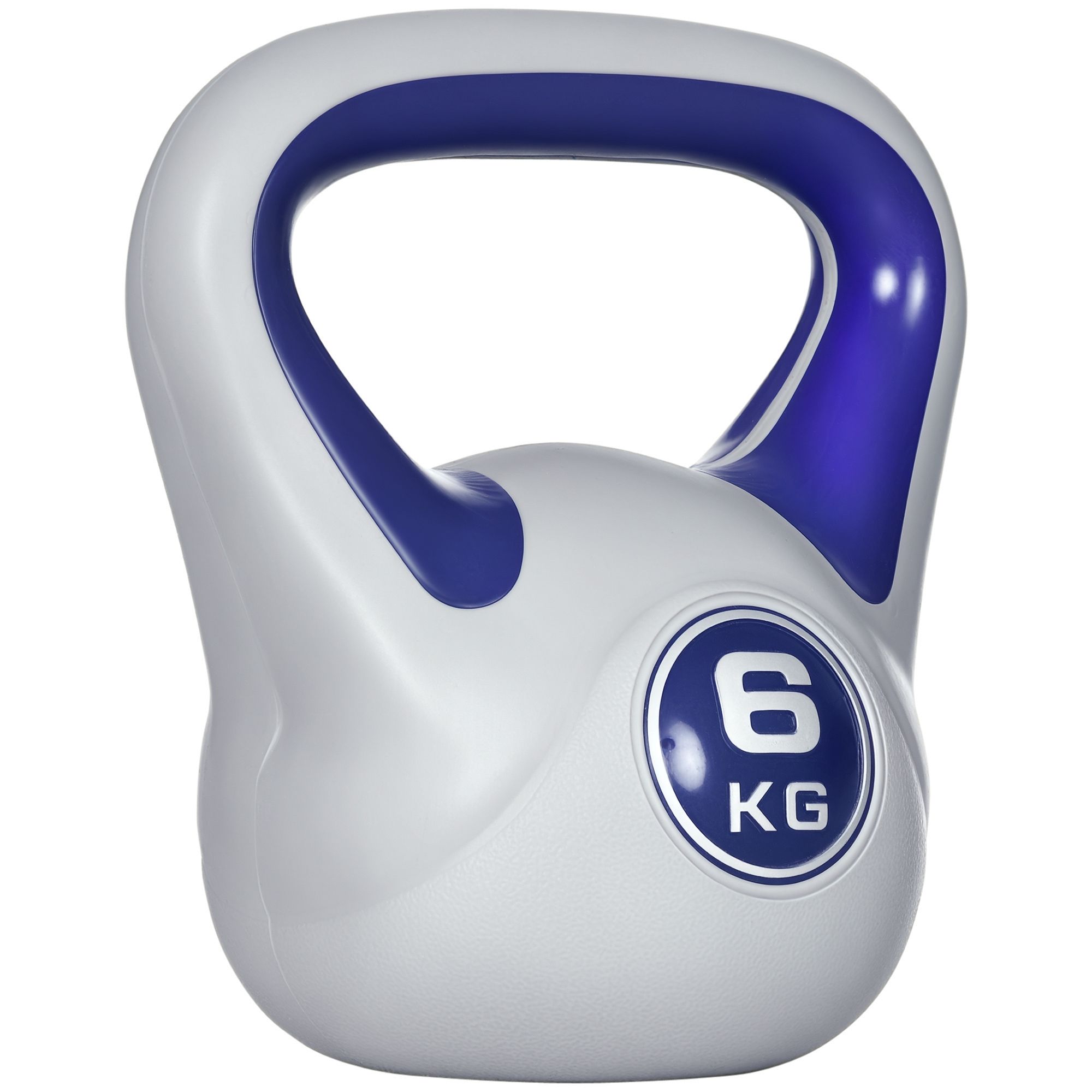 SPORTNOW 6kg Kettle Bell with Handle for Home Gym, Purple and Grey image 2