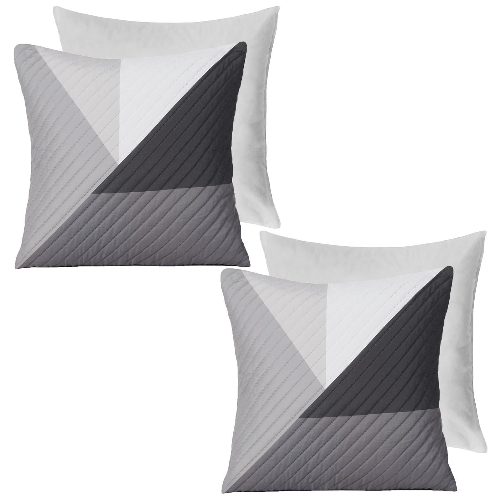 OHS 2 Pack Geometric Pinsonic Filled Cushion Covers - 45 x 45cm image 1