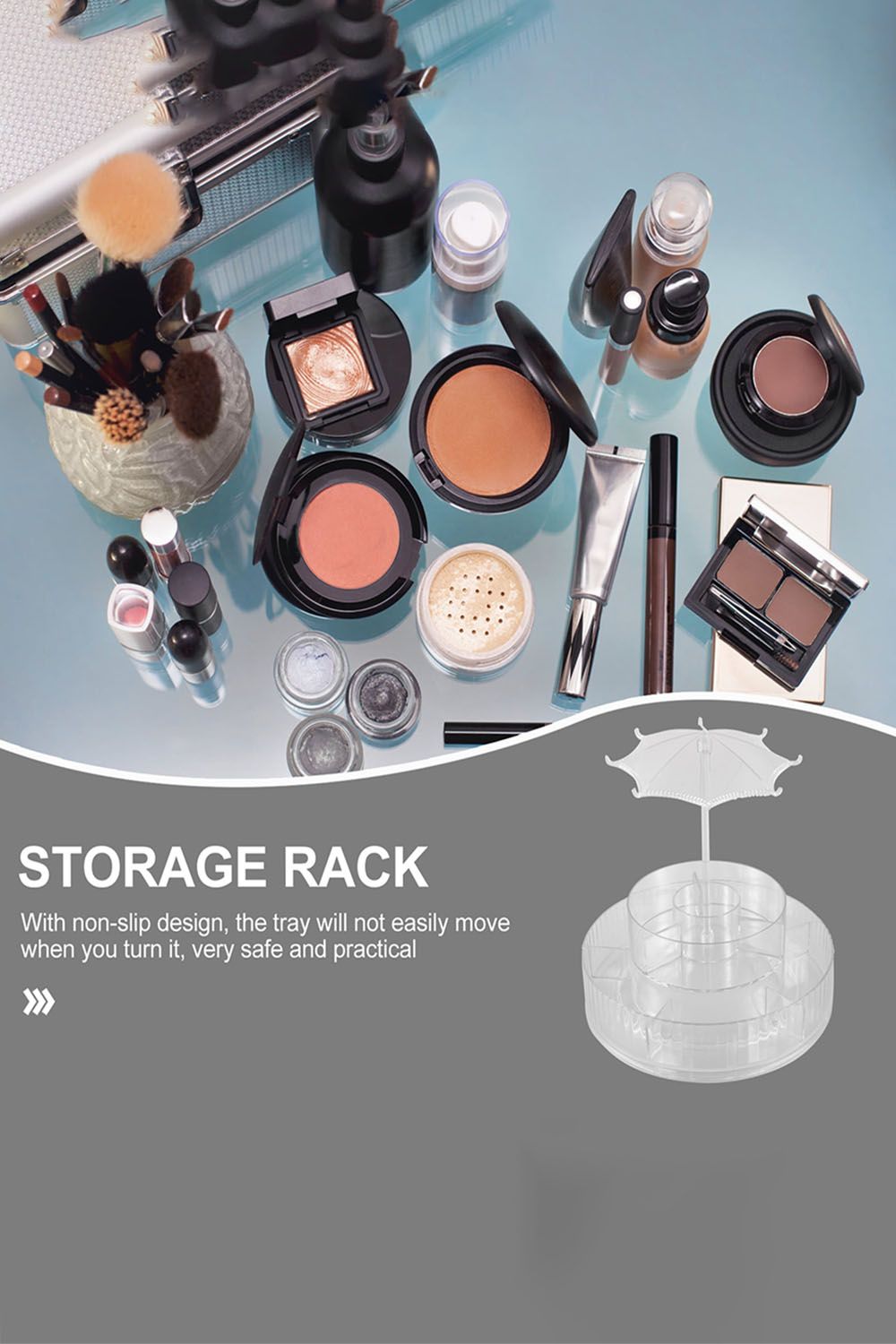 SHEONLY Acrylic Swivel Makeup Organizer image 4