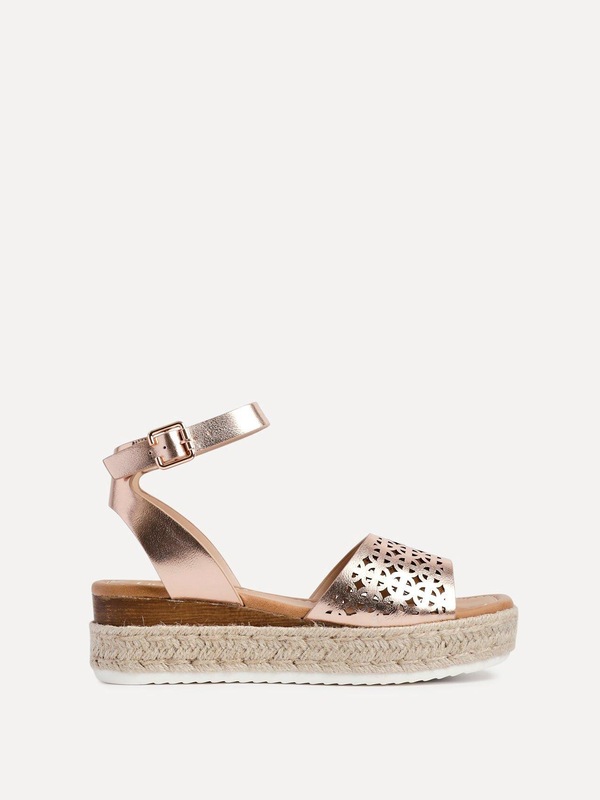 Linzi Radiance Rose Gold Flatform Sandals