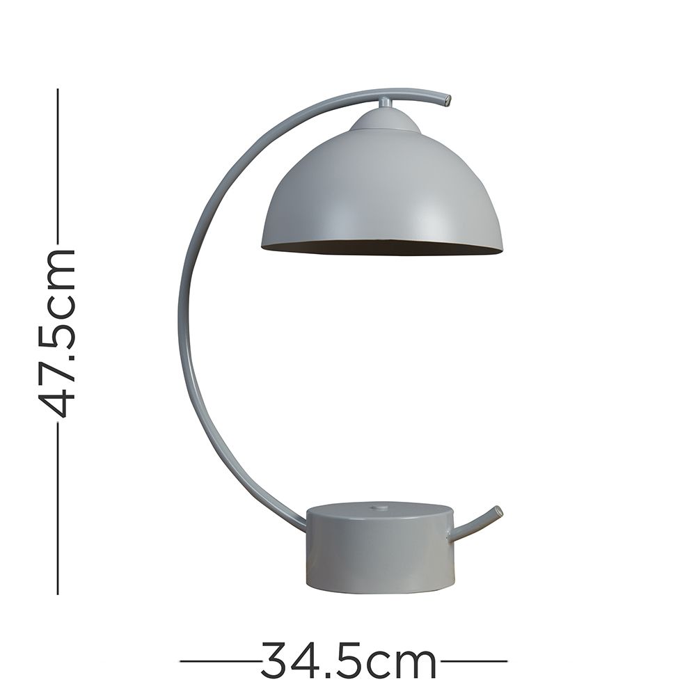 ValueLights Lua Cool Grey Table Lamp image 5