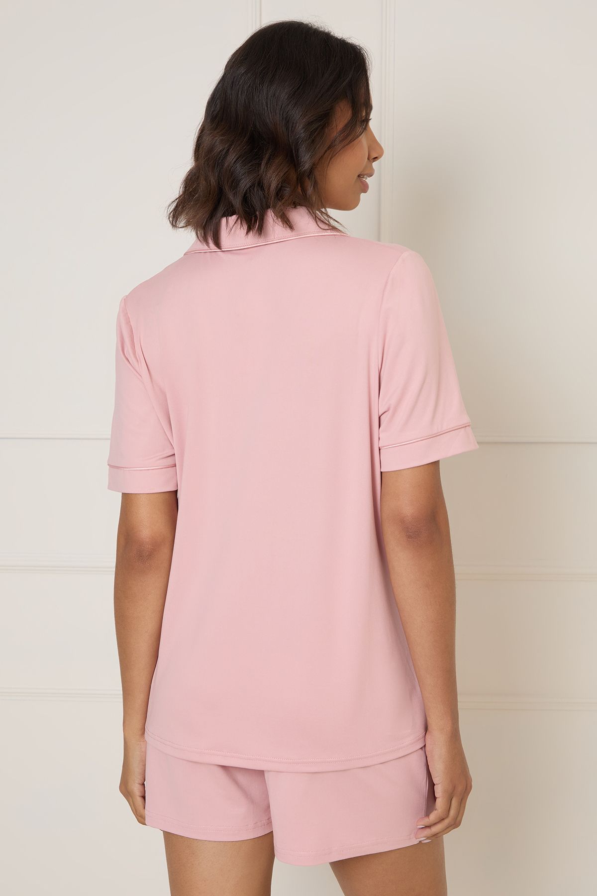 Dorothy Perkins Nightwear Tipped Short Sleeve Pyjama Set Pink image 3
