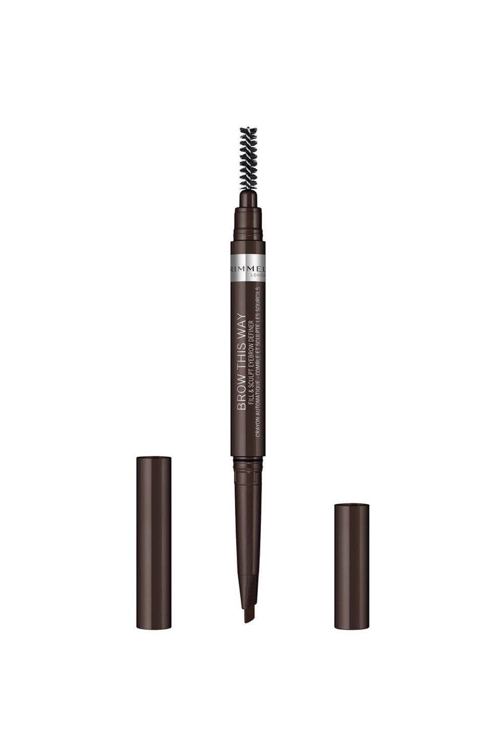 Rimmel London Brow This Way Fill & Sculpt Eyebrow Definer Dark Brown image 1