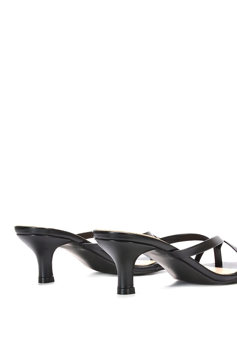 XY London 'Tiana' Slip On Mid Kitten Heel Mules Square Toe Sandals image 5