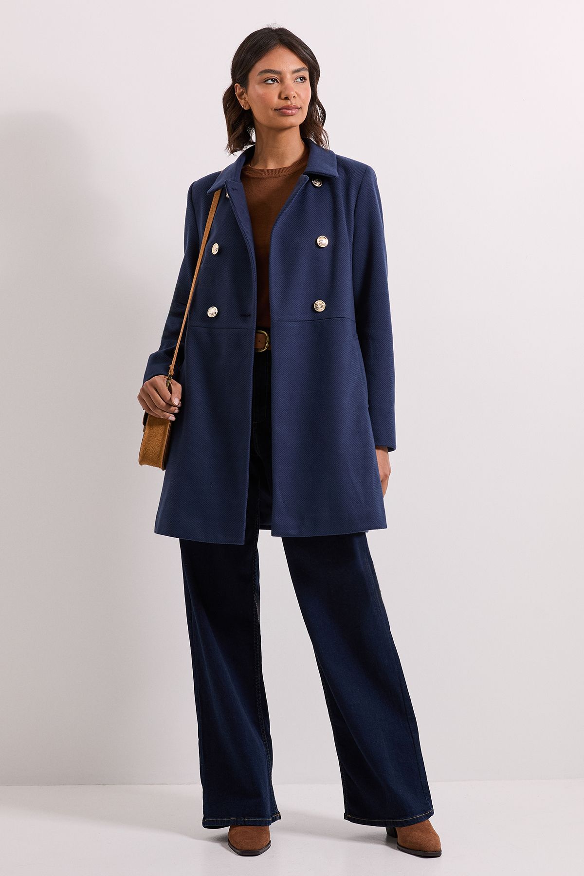 Dorothy Perkins Dolly Coat Navy image 2