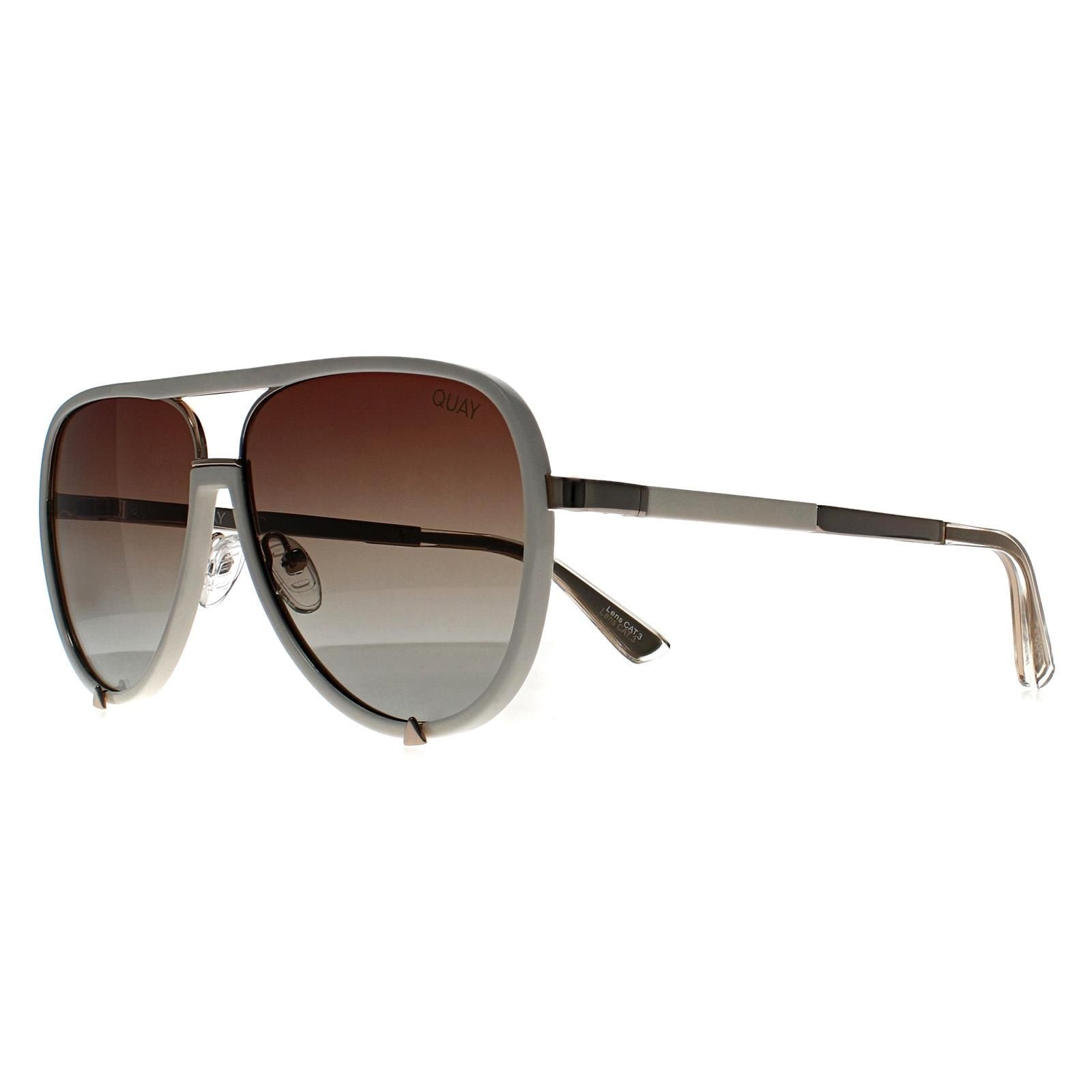Quay Aviator White Brown Gradient High Profile image 2
