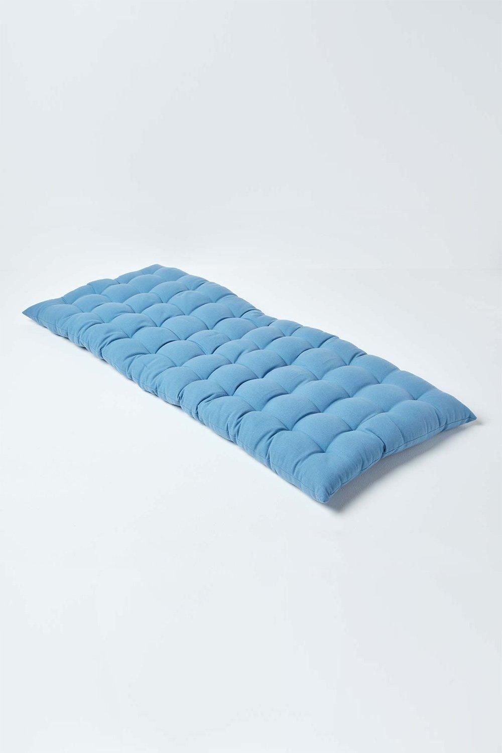 Homescapes Garden Bench Cushion Luxury 2 Seater Cotton Indoor Outdoor Pad, 108 x 42cm image 1