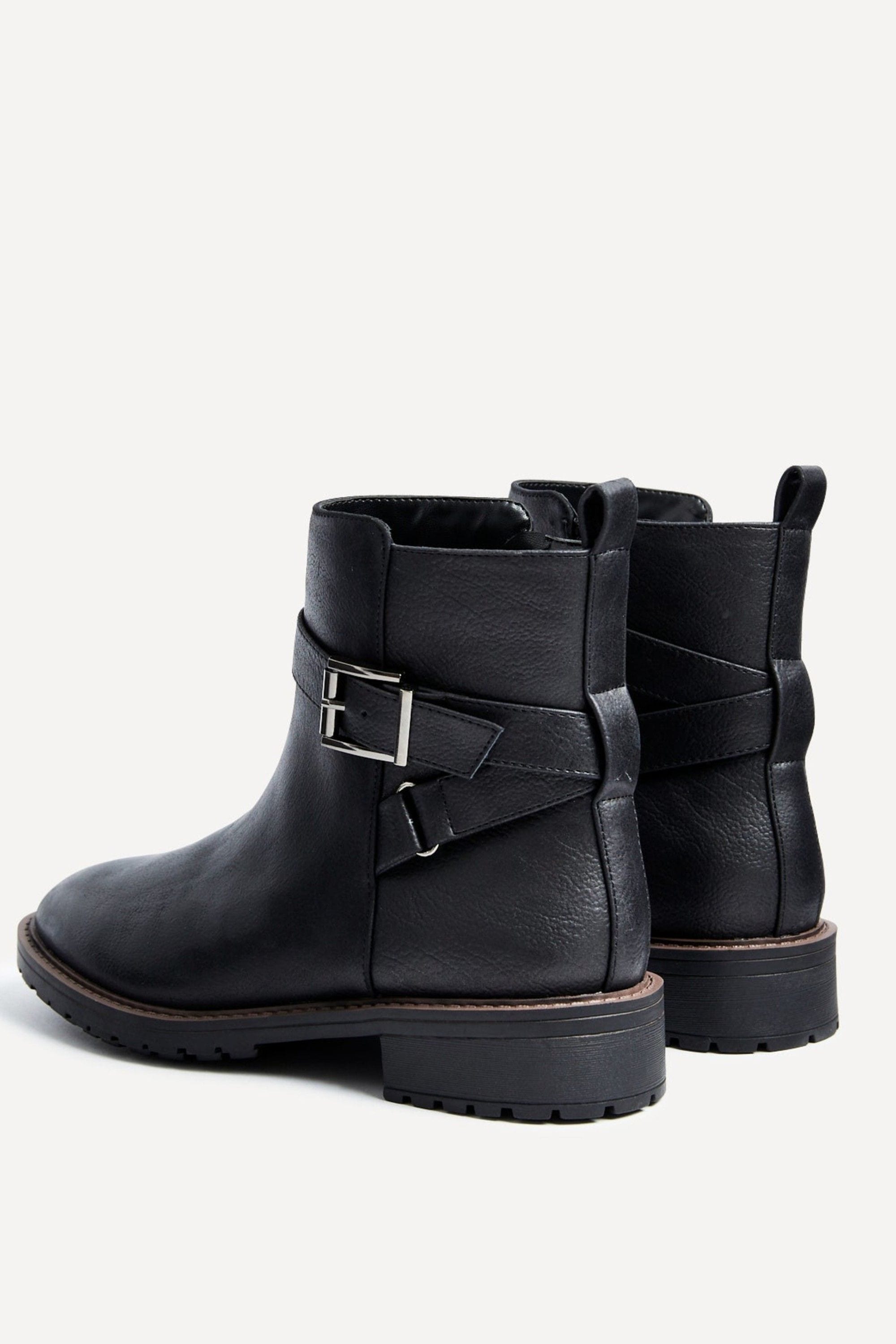 Linzi Edie Wide Fit Black Nubuck Ankle Boot image 4