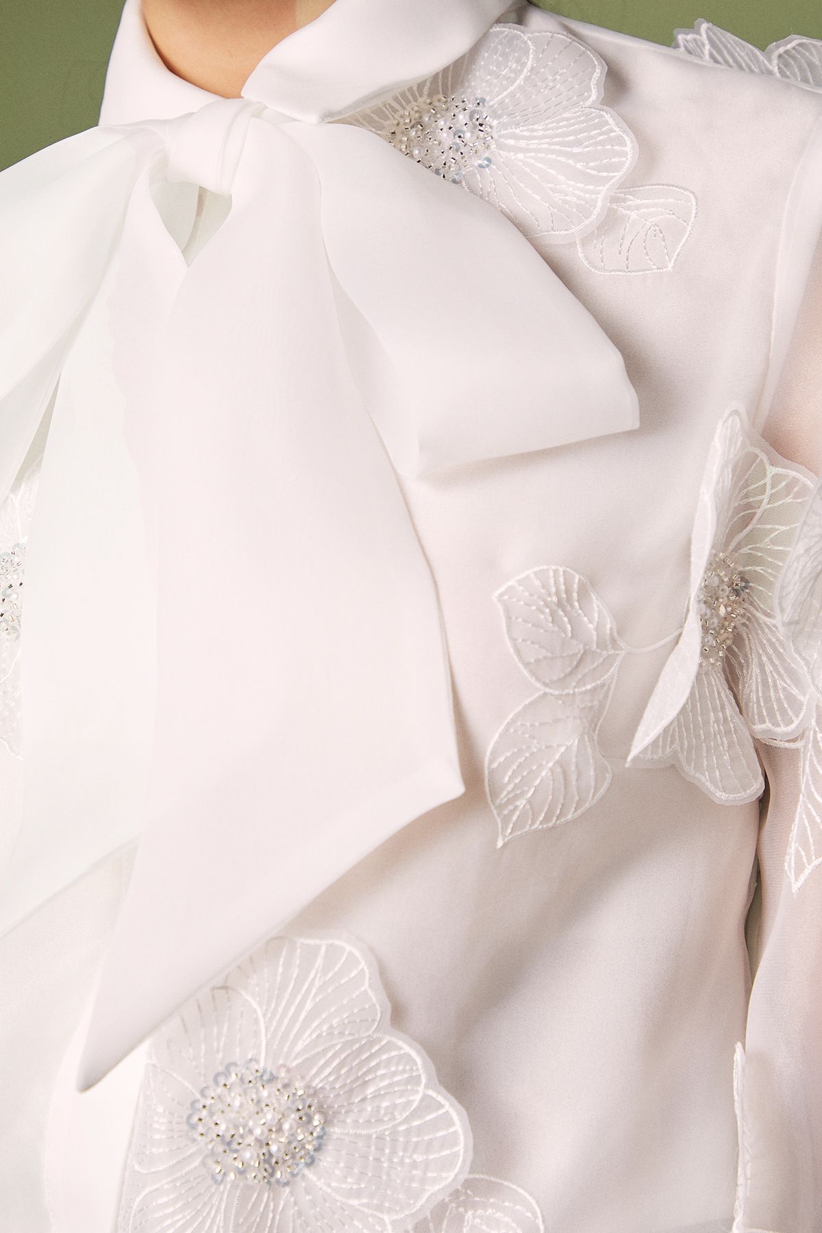 Coast 3D Flower Organza Blouse White image 5