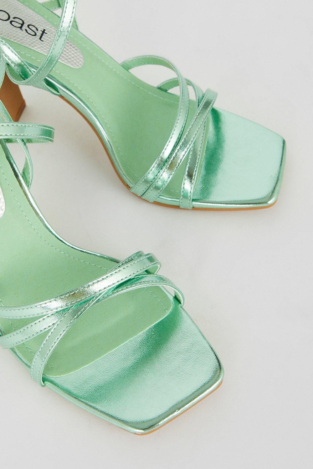 Coast Tara Barely There Heeled Sandals Green image 3