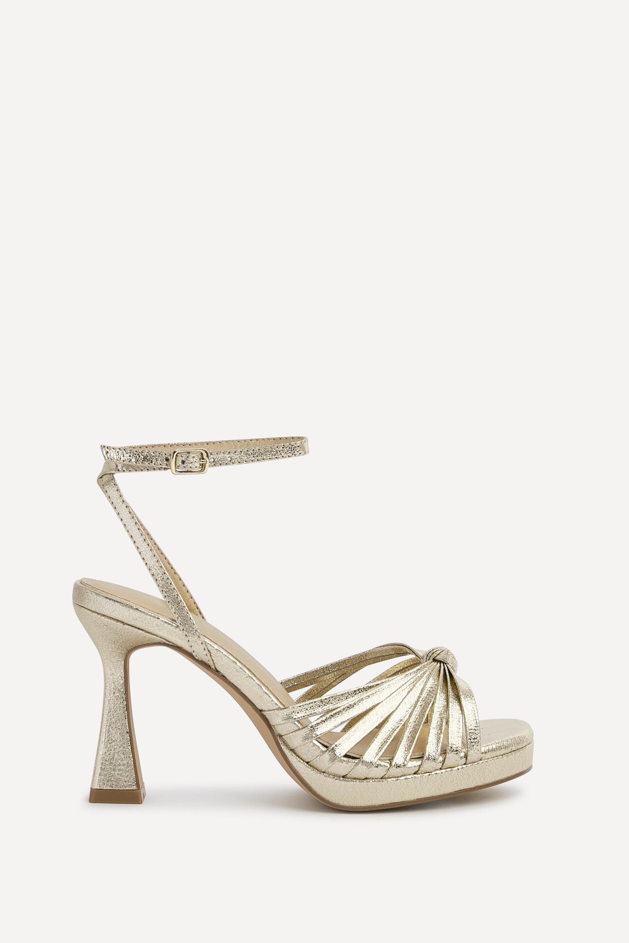 Linzi Socialite Gold Platform Heels image 1