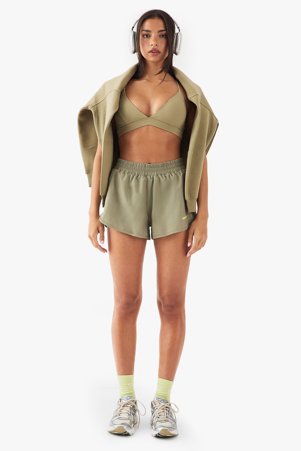 DSGN Studio DSGN Studio High Waist 2 in 1 Running Short Khaki image 5