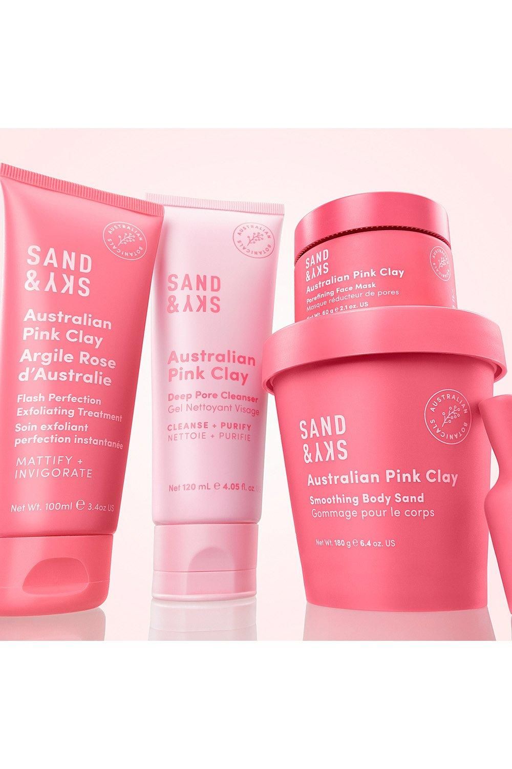 Sand & Sky Australian Pink Clay - Smoothing Body Sand 180g Multi image 7