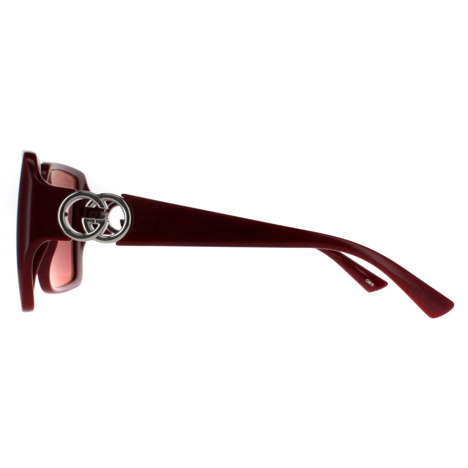 Gucci Square Black with Gold Dusky Pink w Logo Mirror Photochromic GG1692S image 3